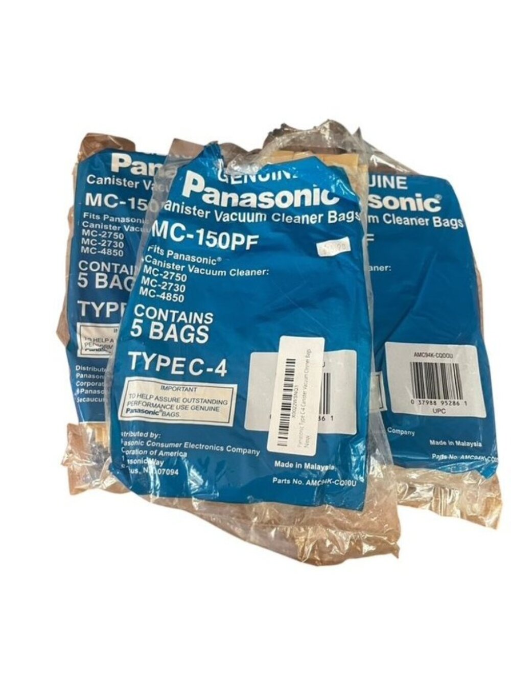 Panasonic Canister Vacuum Cleaner Bags MC-150PF Bundle